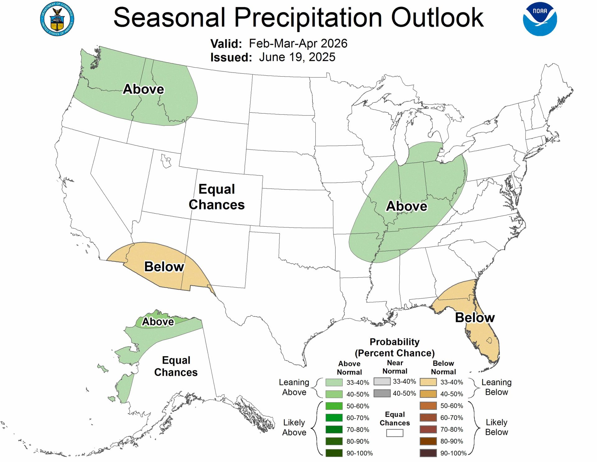 FMA precipitation outlook. | Image: NOAA