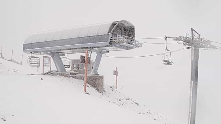 Rare summer snow for Banff Sunshine Village. | Photo: Banff Sunshine Village