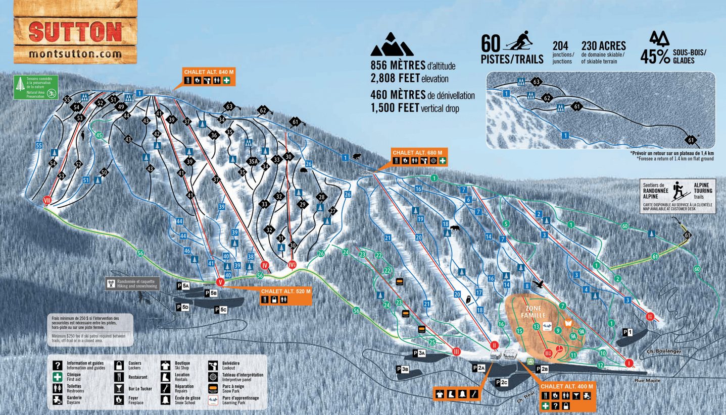 Mont Sutton map